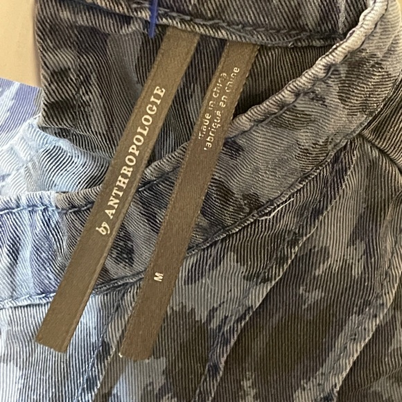 Anthropologie Blue Paisley Tiered Ruffle Dress Boho Cottagecore Romantic Medium - Picture 9 of 11